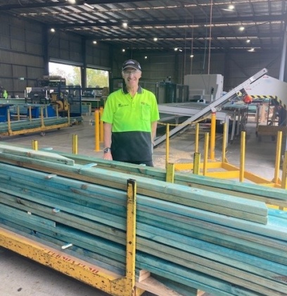 Paul at The Truss Company - Opportunity Knocks is a story about paul and shows him standing at work in front of lumber