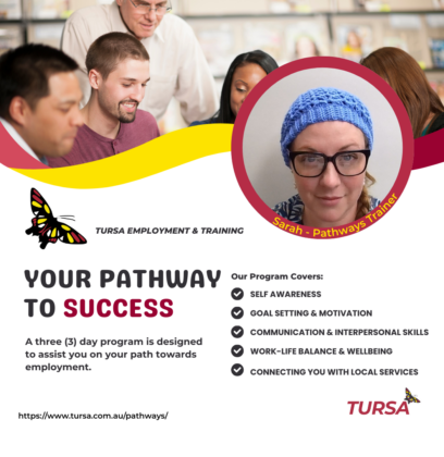 Your Pathway To Success picture of trainer Sara and information of the training program