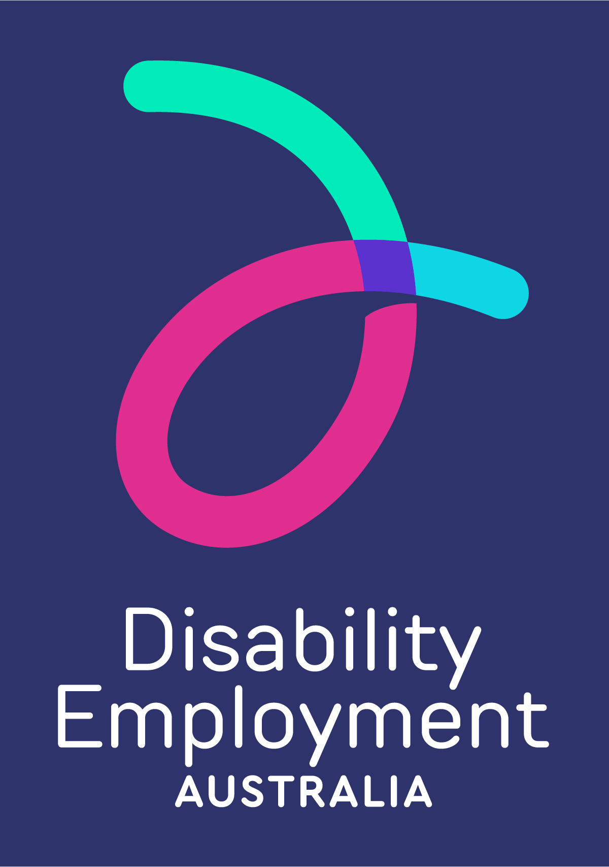 Disability Employment Australia Logo Portrait Inverted Background Rgb 1200px W 72ppi