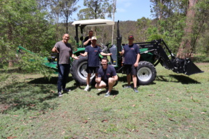 Victory House participants learn tractor operation and land management at Mundoolun farm