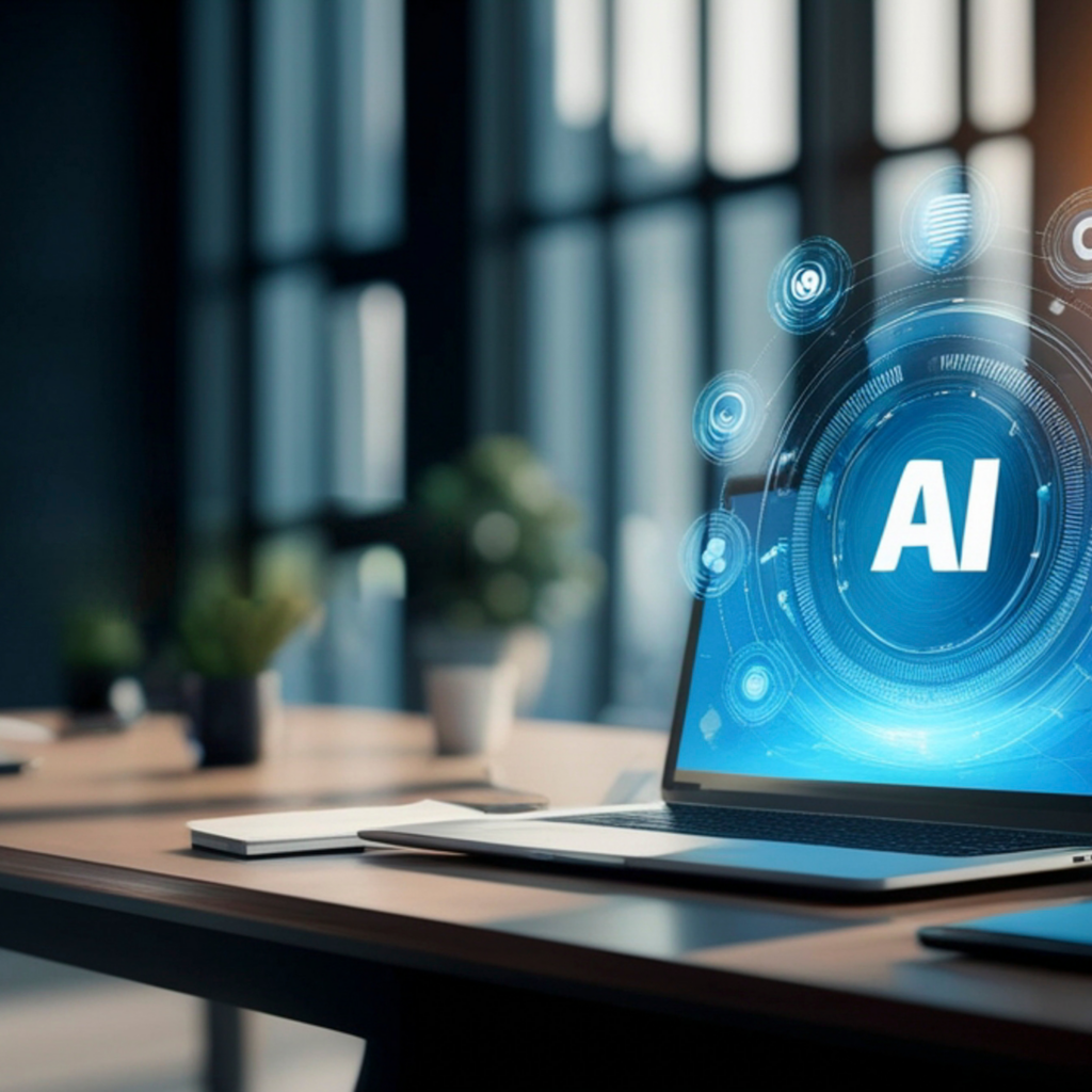 ATS computer showing AI on the screen with it sitting on a table