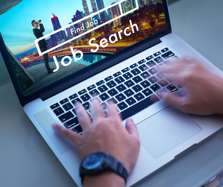 laptop showing image of jobsearch